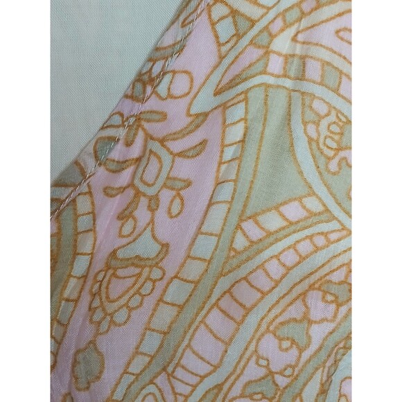 MINKPINK Sz M Catalina Mini Dress. Multicolor Pink Paisley Smocked Waist NWT - Picture 5 of 16